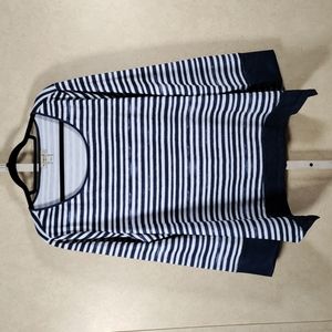 2/$10 04505 One World navy blue & white knit shirt 1X NEW